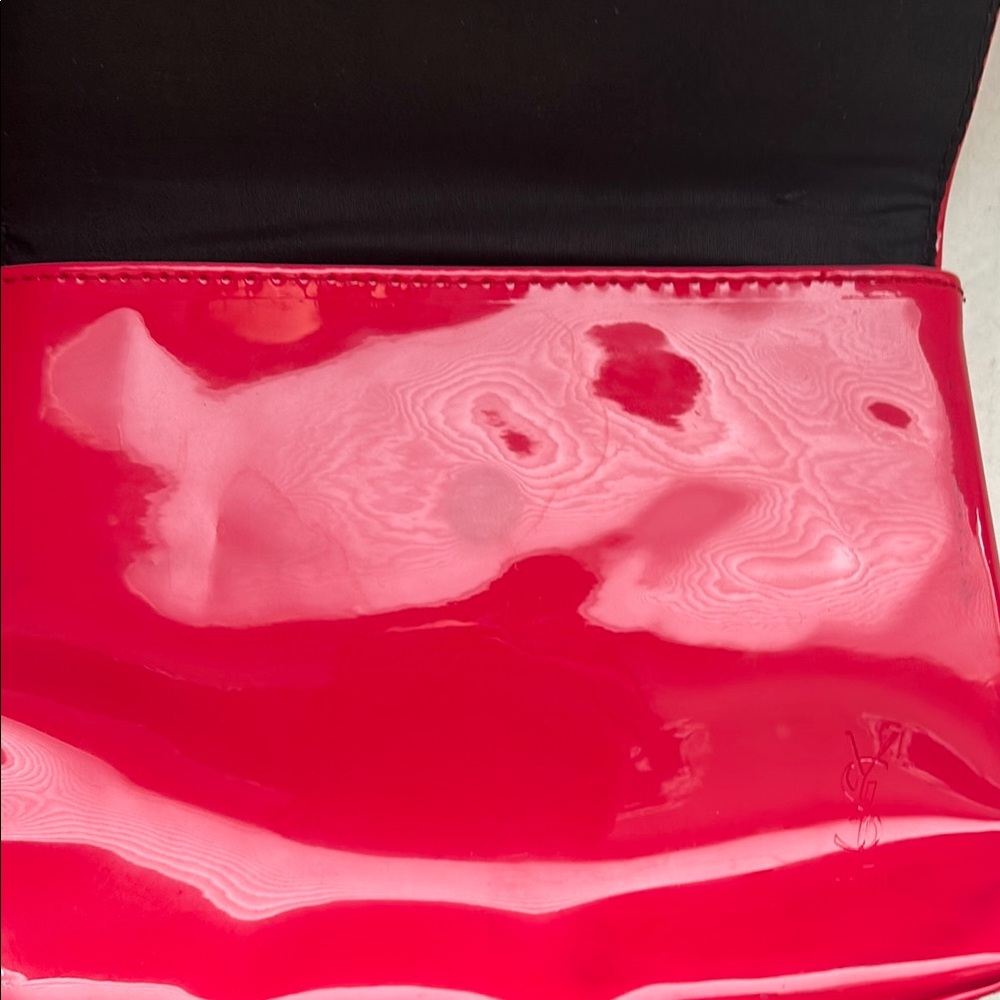 YSL Pink Patent Leather Clutch/Beauty Bag - Picture 5 of 6